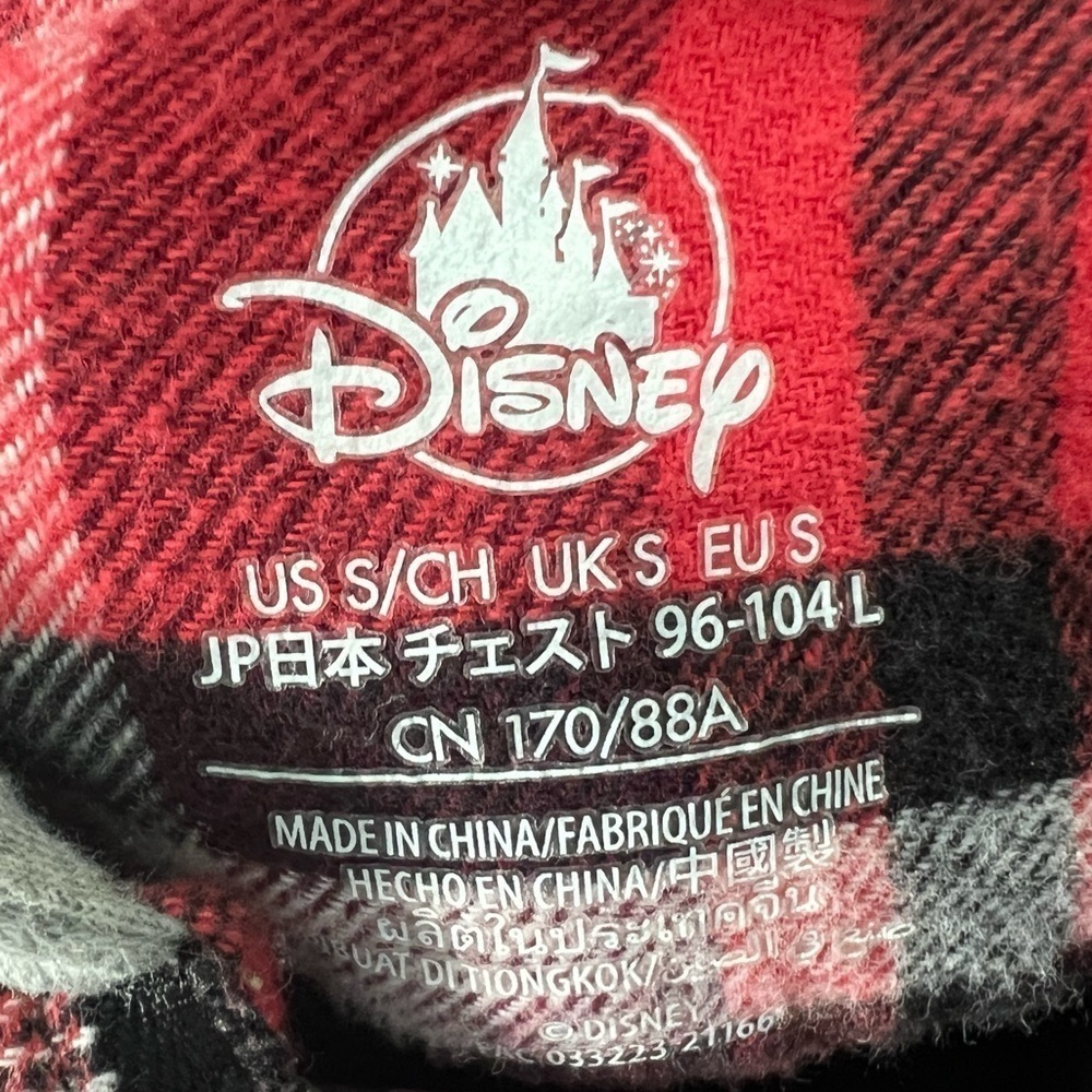 Vintage NWOT Disney Toy Story Forky Plaid Flannel Hoodie Size Small - Picture 5 of 5